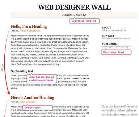 5 nguyên tắc và ý tưởng về việc cài đặt chữ khi thiết kế web 6