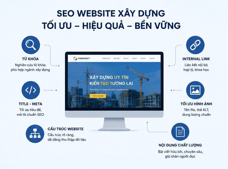 Các yếu tố SEO quan trọng cho website xây dựng