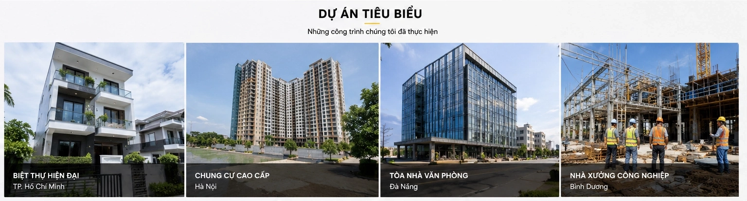 Hình ảnh dự án thực tế tạo độ tin cậy