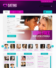 Template website dịch vụ hẹn hò, kết bạn trực tuyến 09