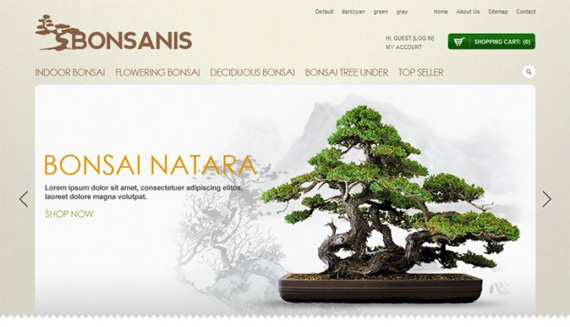 Mẫu thiết kế web bonsai natara