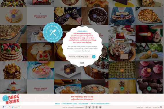 Website World Baking Day thiết kế non-navigation