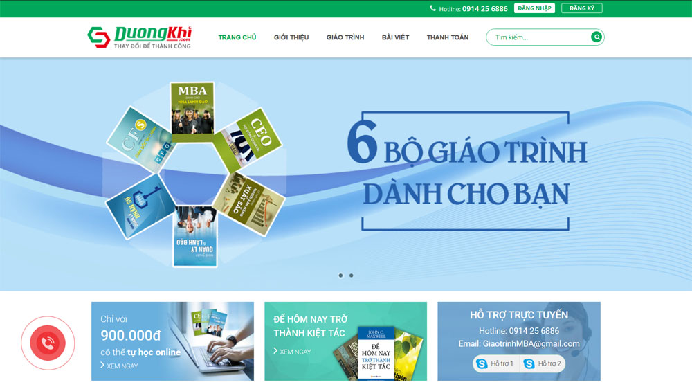 GIao diện website chia sẻ tài liệu Dương Khí thiết kế tại ADC Việt Nam