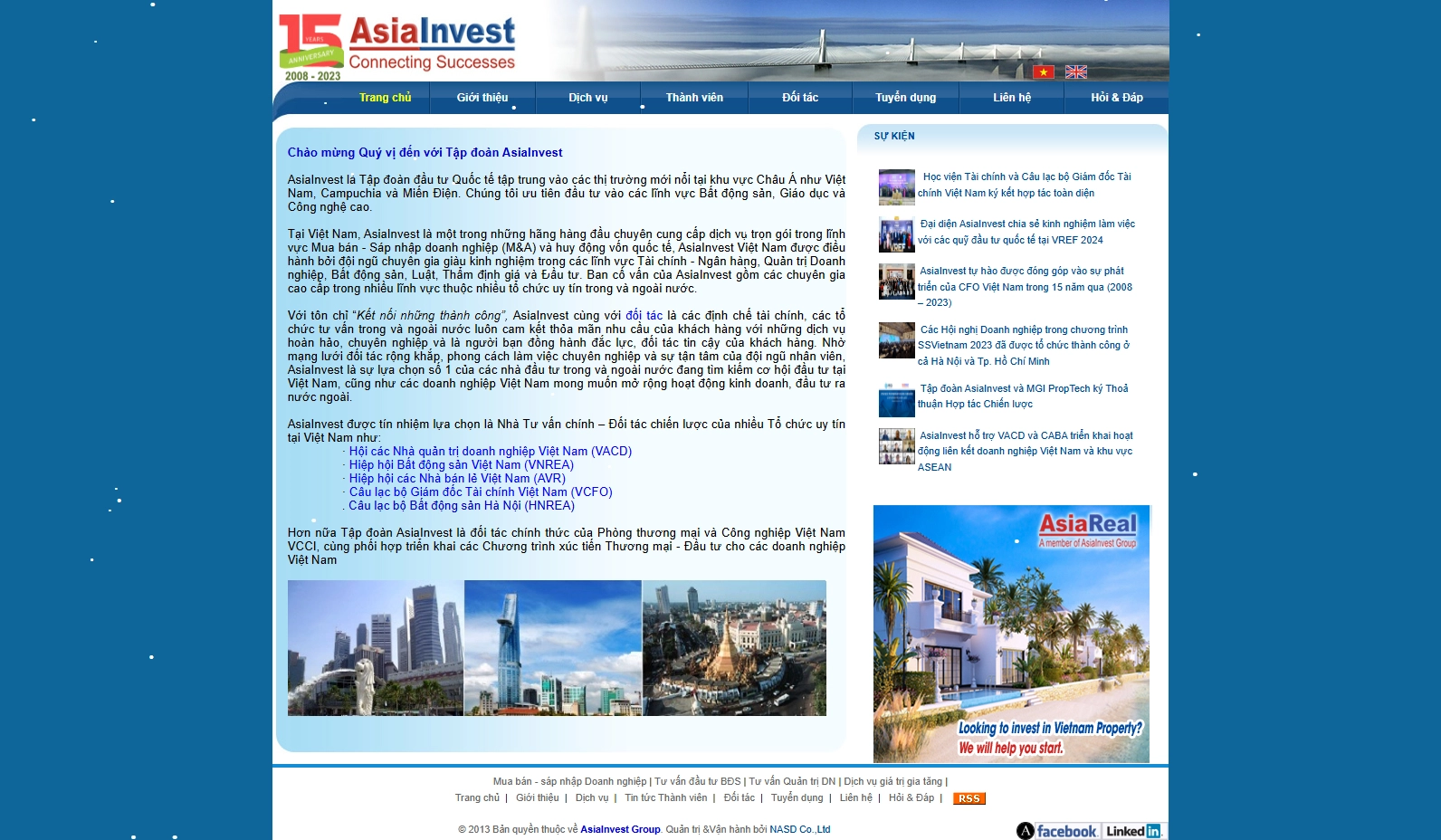 Thiết kế webite - Tập đoàn AsiaInvest