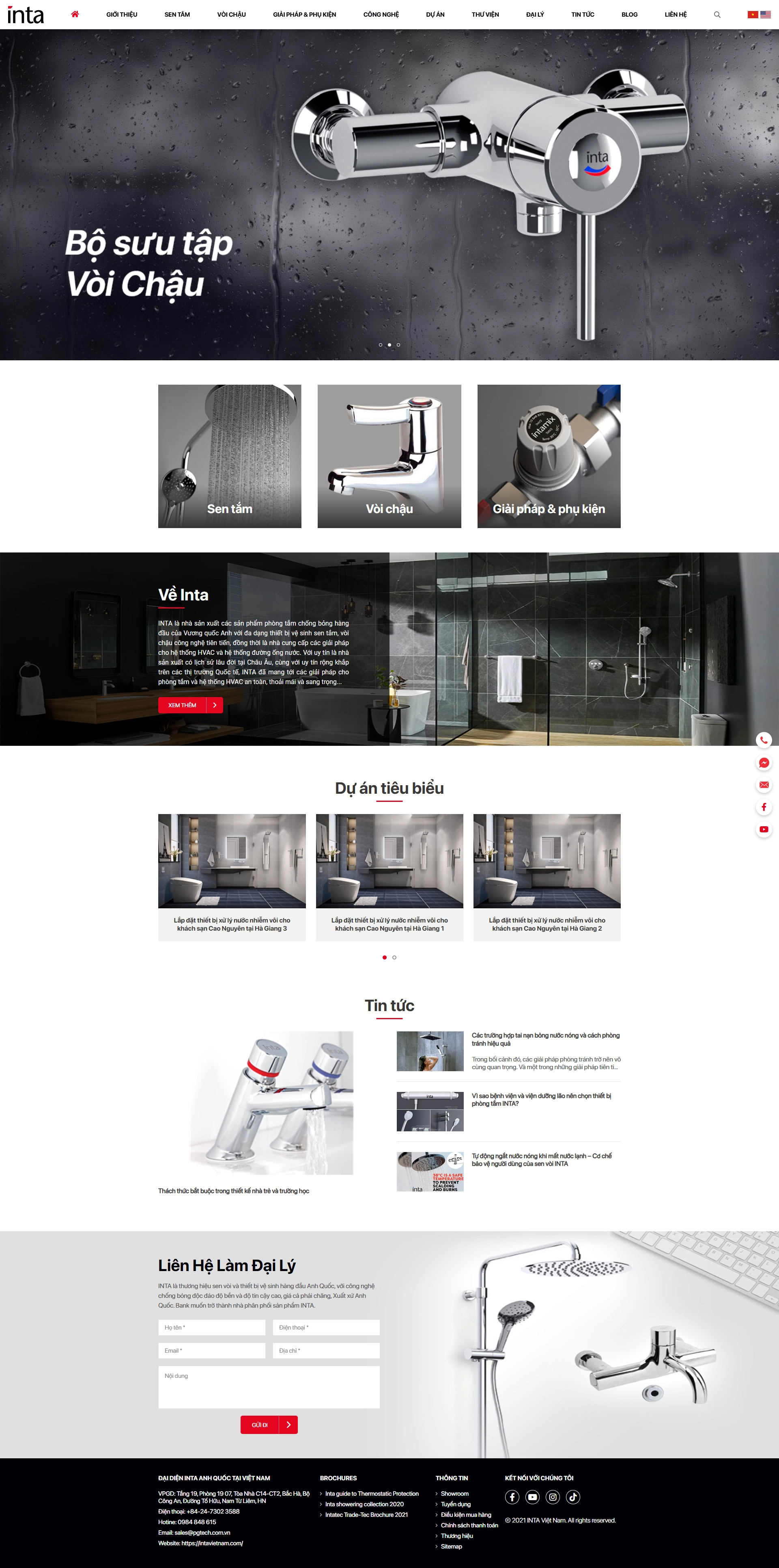 Thiết kế website cho Inta Việt Nam