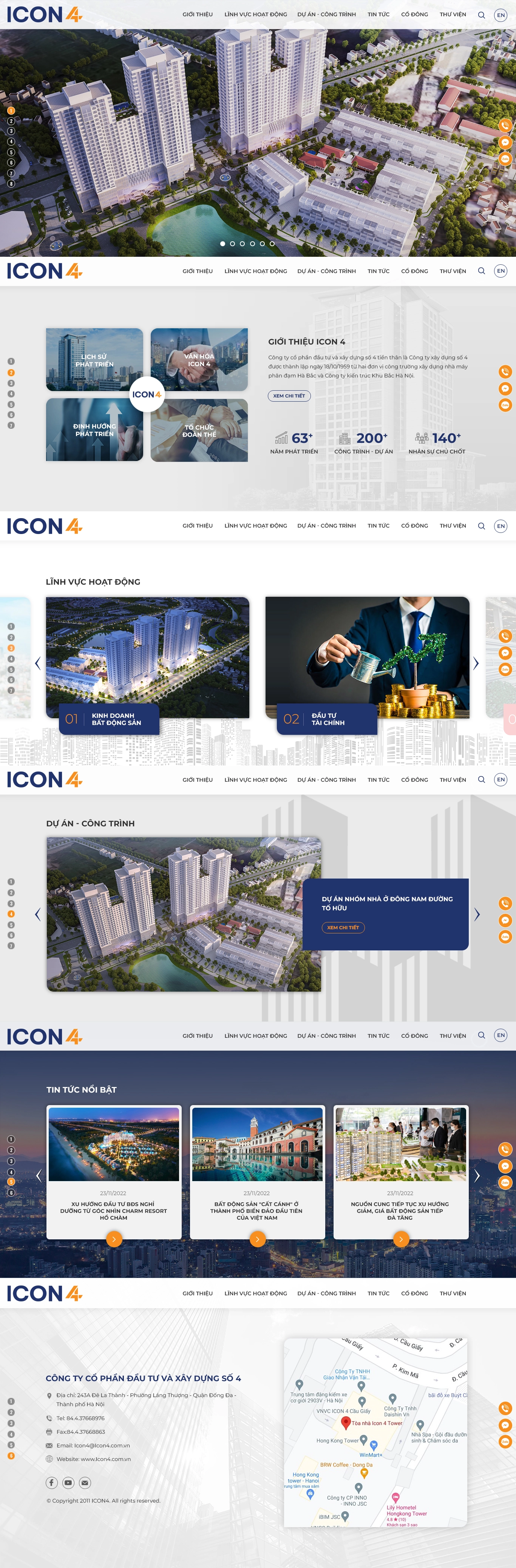 Thiết kế web cho Công ty Cổ phần Đầu tư và Xây dựng số 4