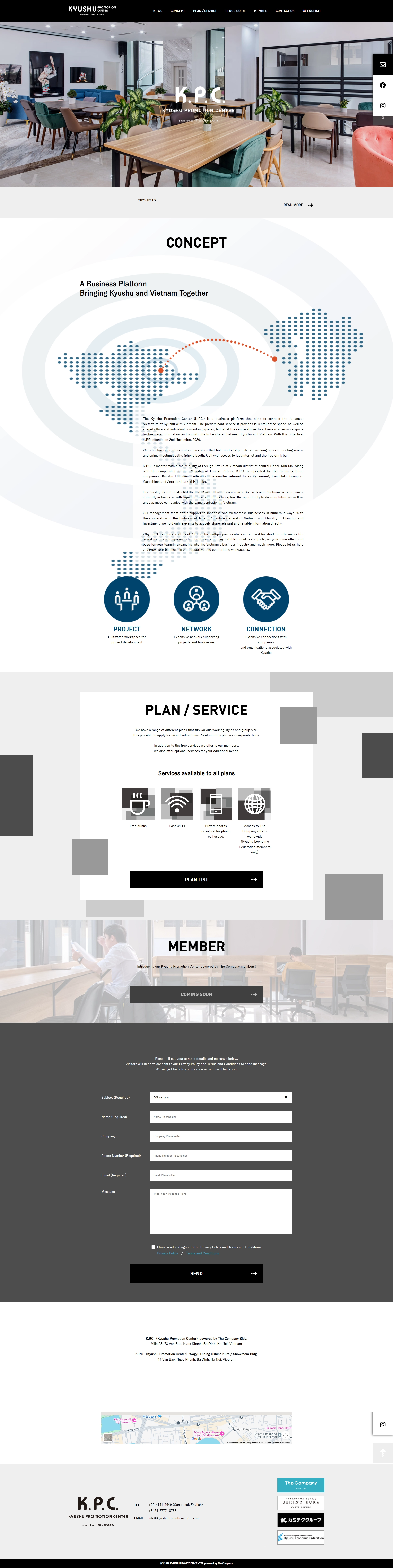 Thiết kế web cho Kyushu Promotion Center