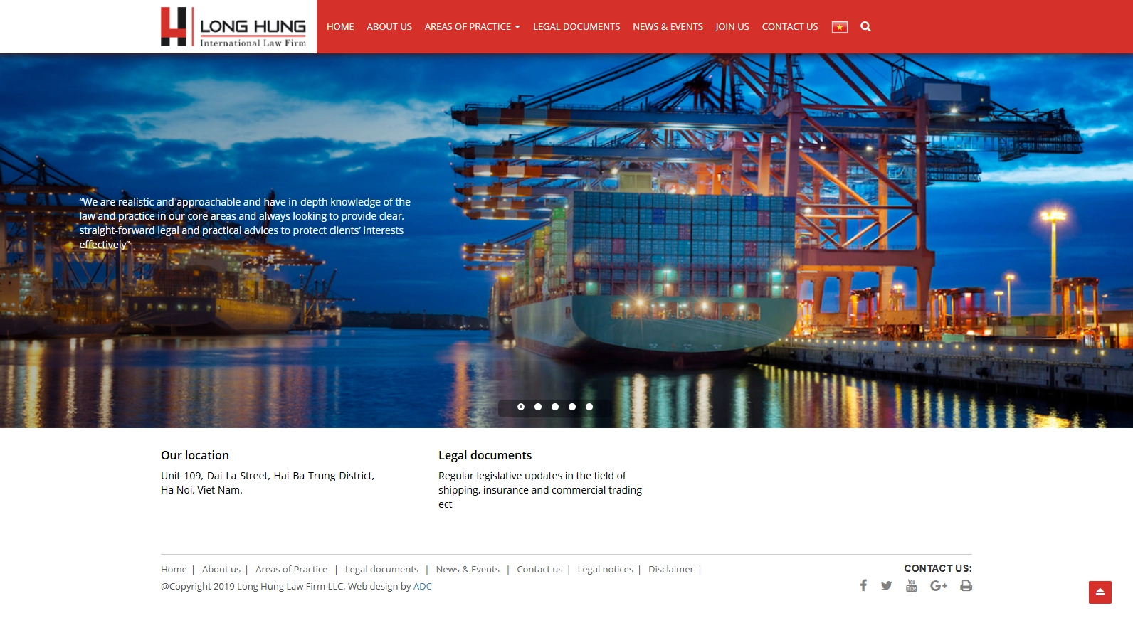 Thiết kế website - Công ty luật Long Hưng Lawyers