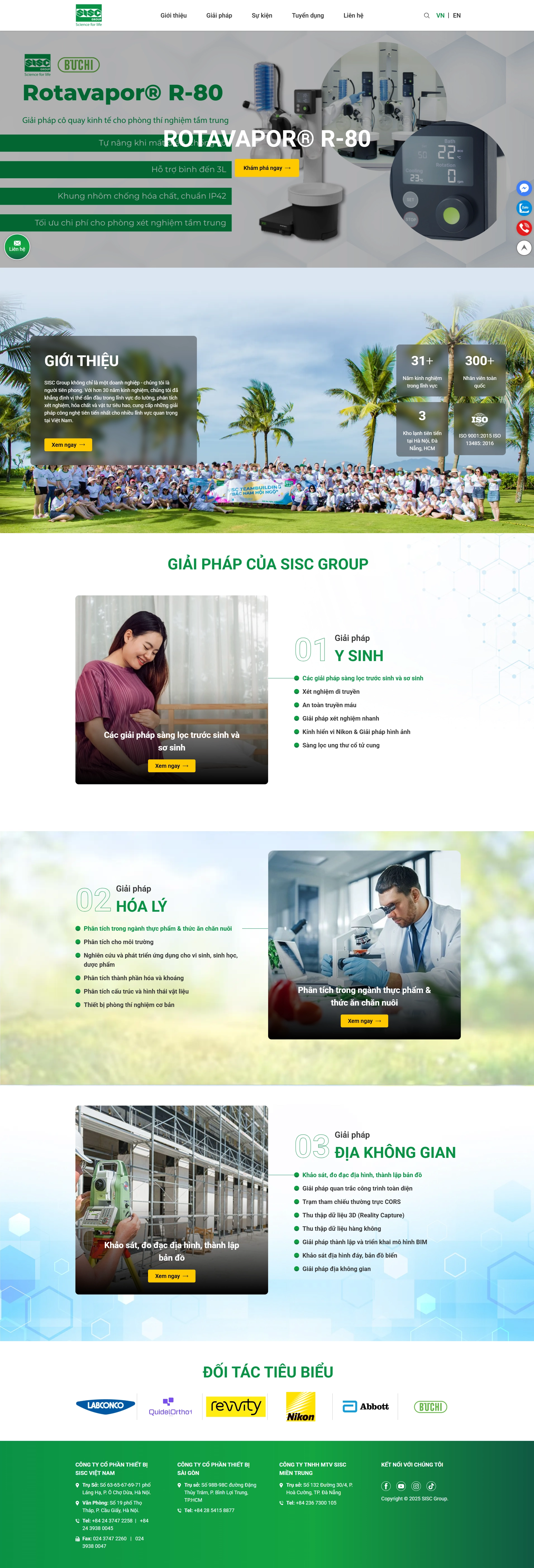 Thiết kế website cho Công ty Cổ phần thiết bị SISC Việt Nam