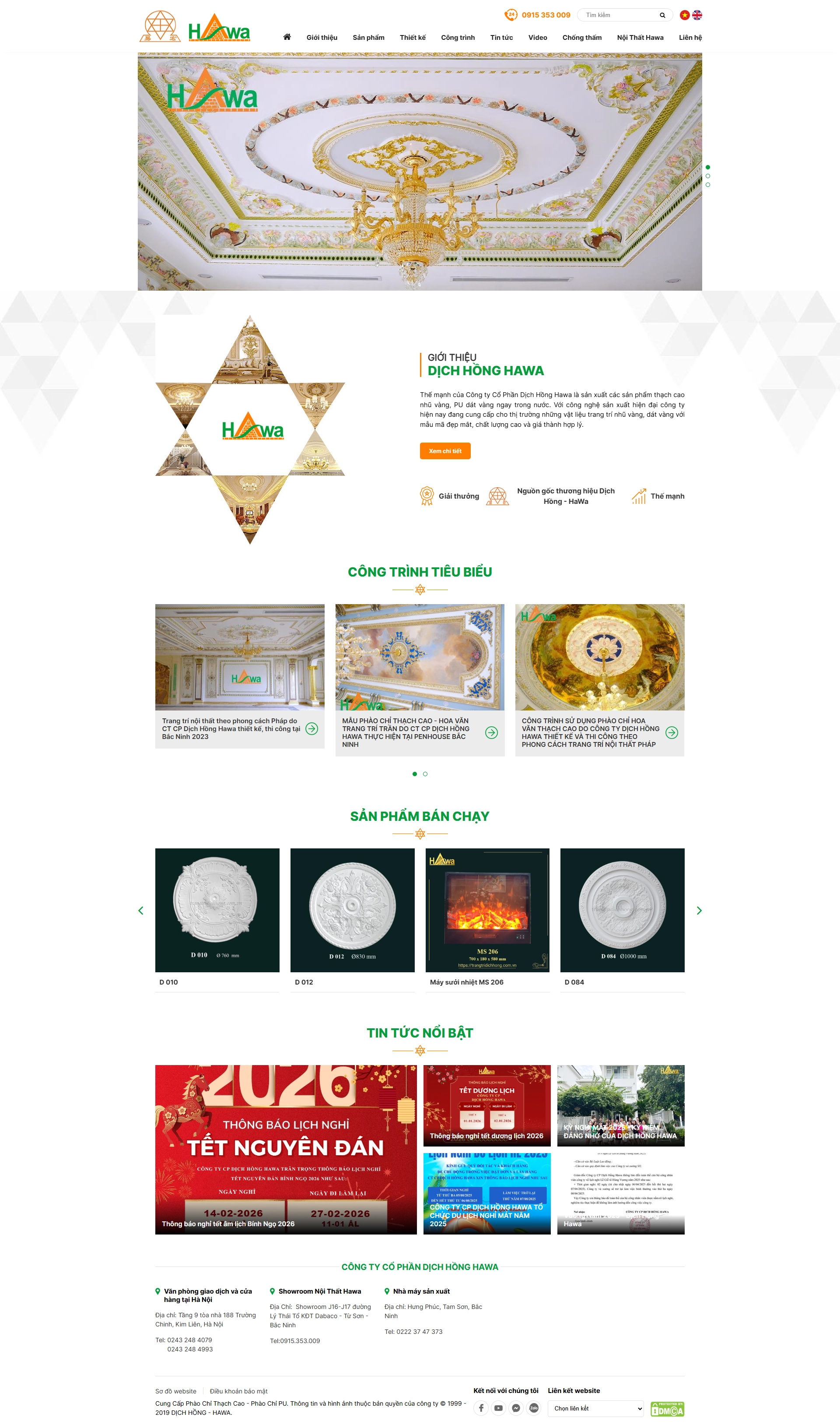 Thiết kế web cho Công ty CP Dịch Hồng Hawa 
