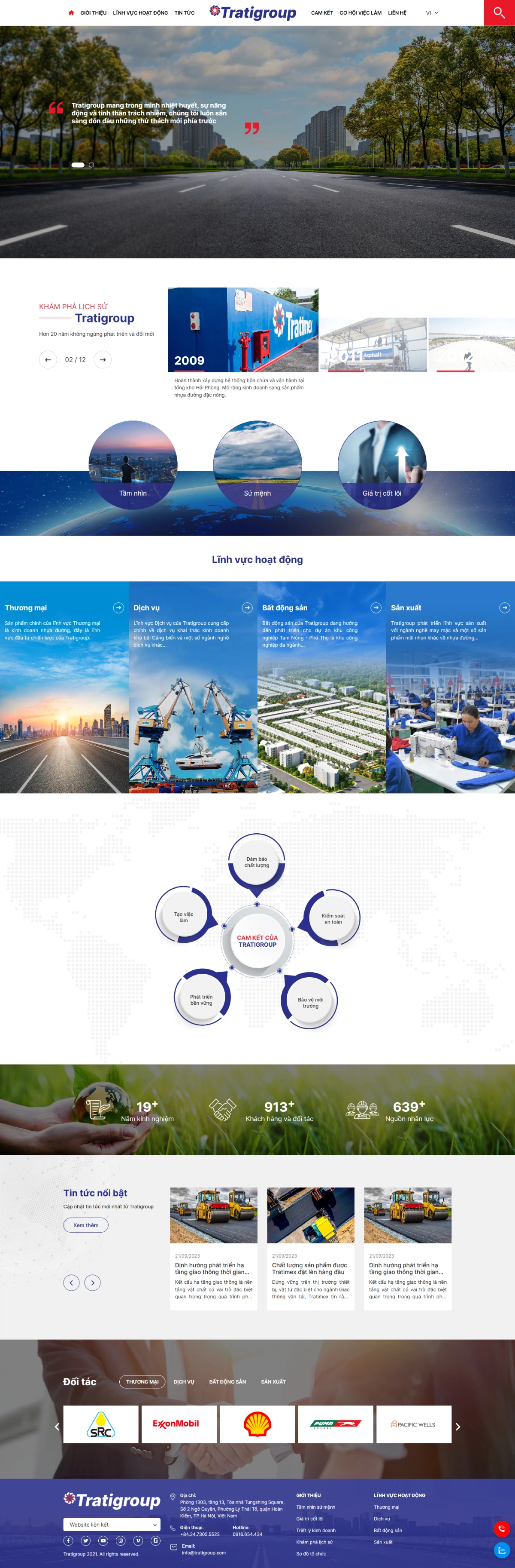 Thiết kế web cho TratiGroup
