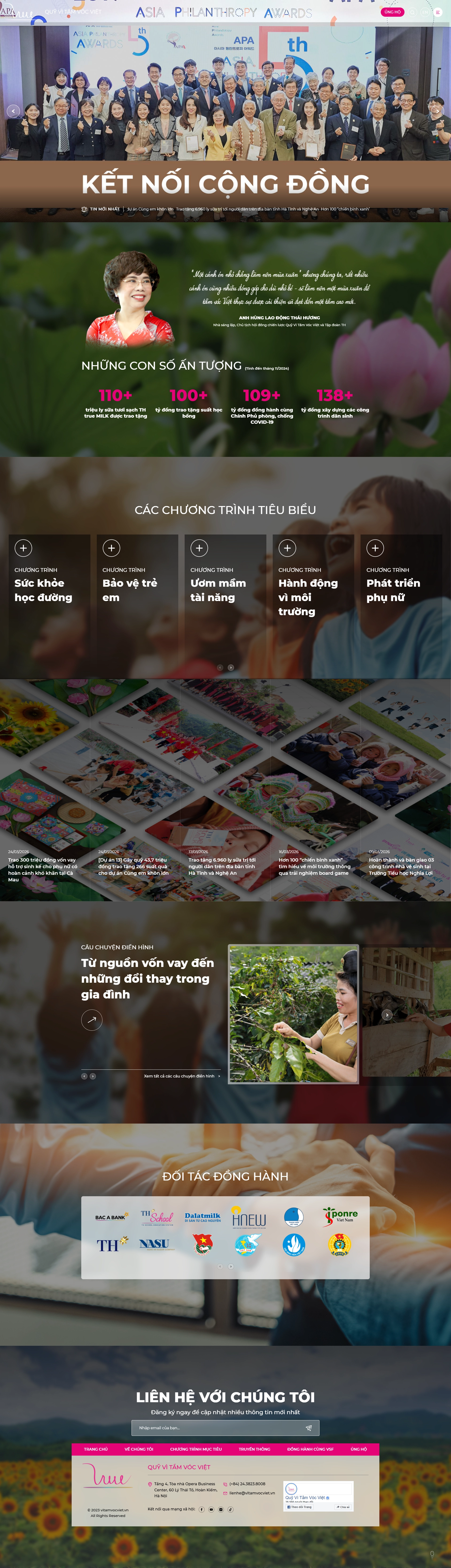 Thiết kế web cho Quỹ Vì Tầm Vóc Việt