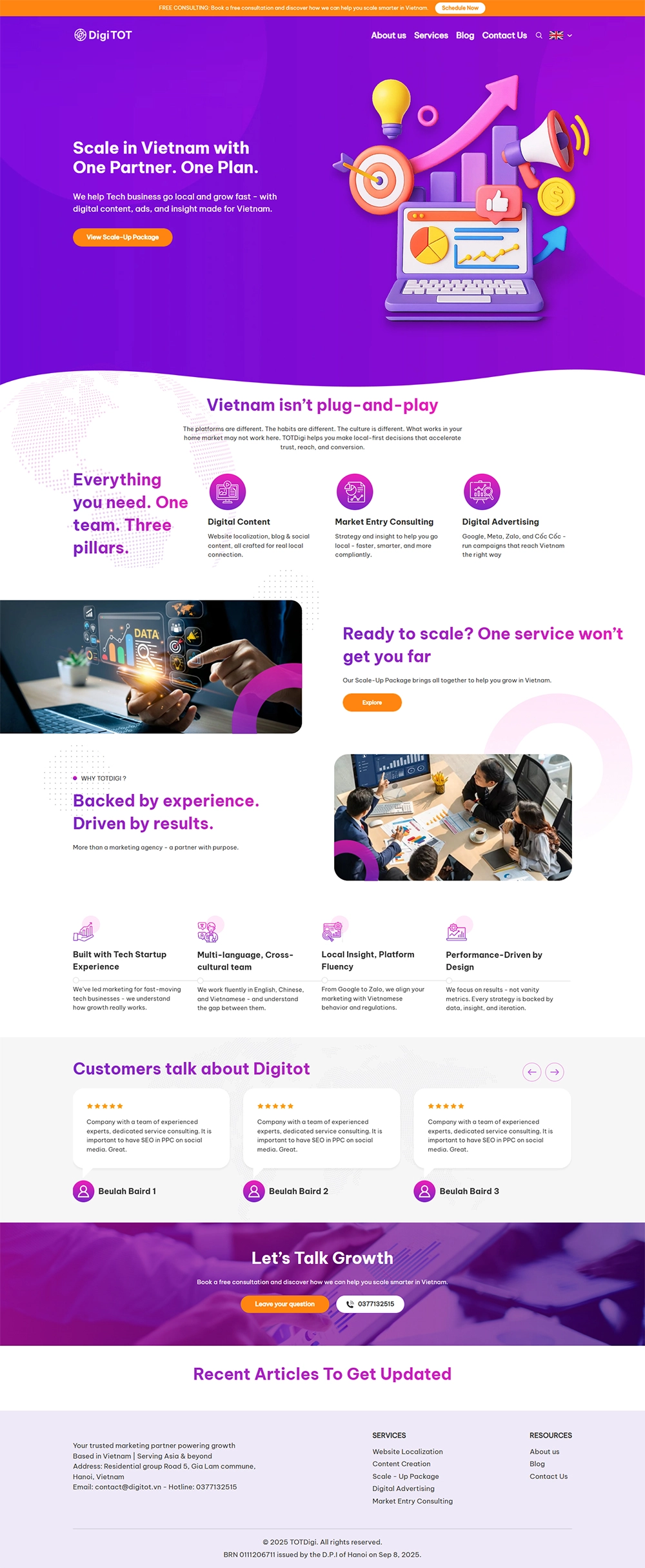 Thiết kế web cho DigiTOT