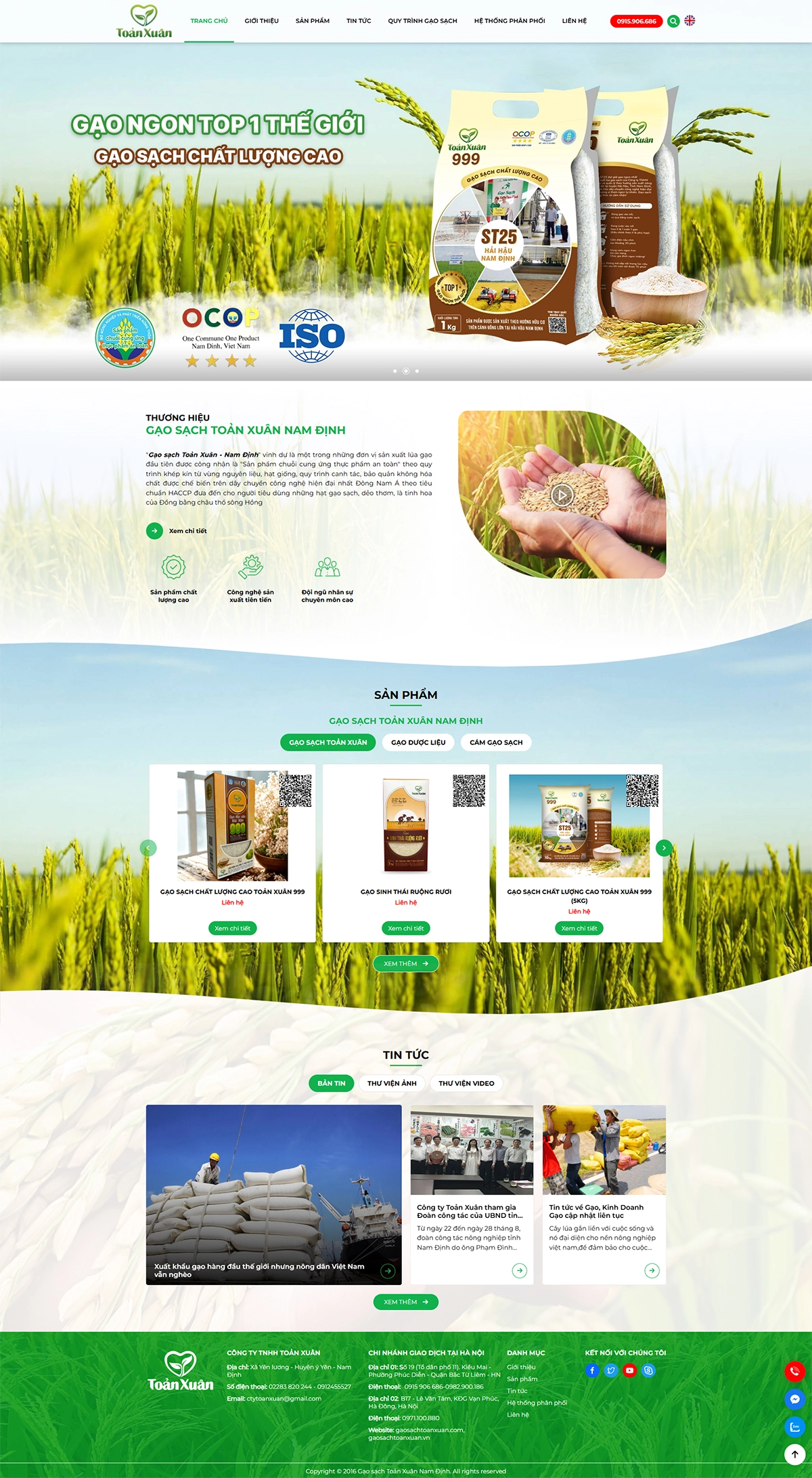 Thiết kế web cho công ty TNHH Toản Xuân