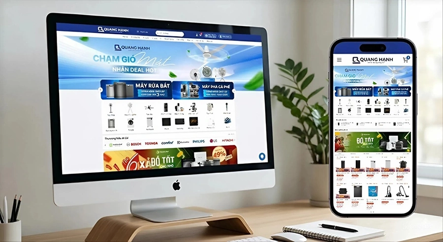 thiết kế website thương mại điện tử chuẩn seo giao diện hiện đại