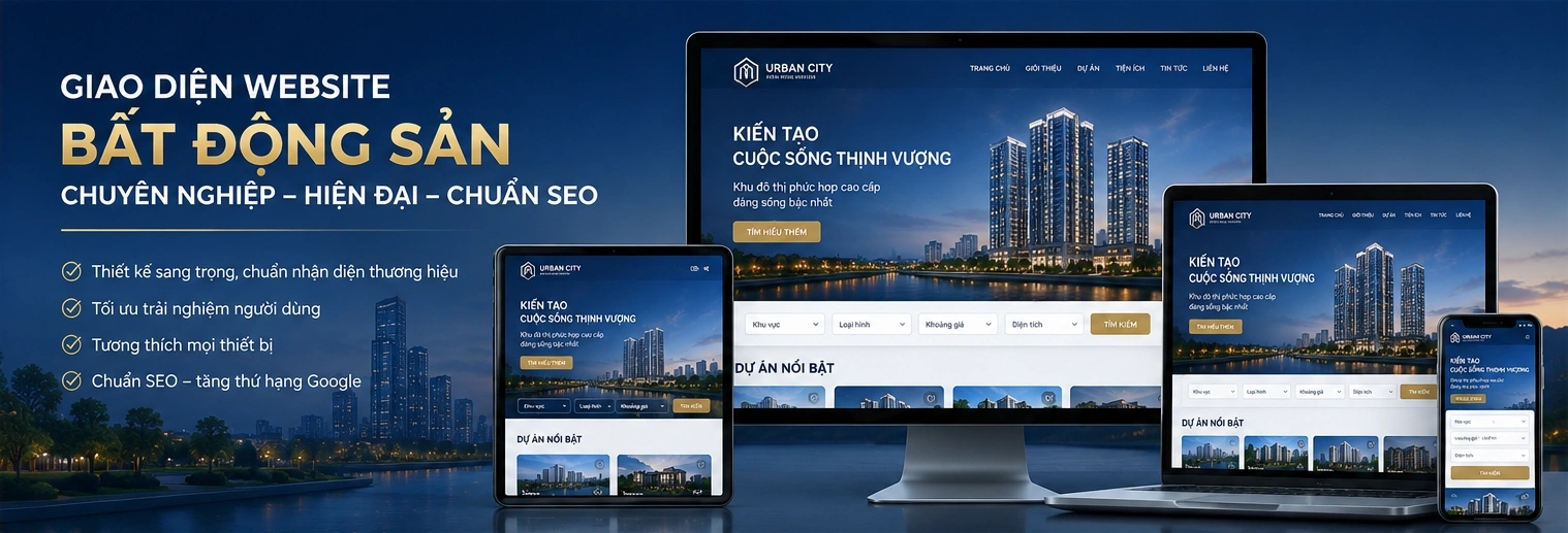 Giao diện website bất động sản