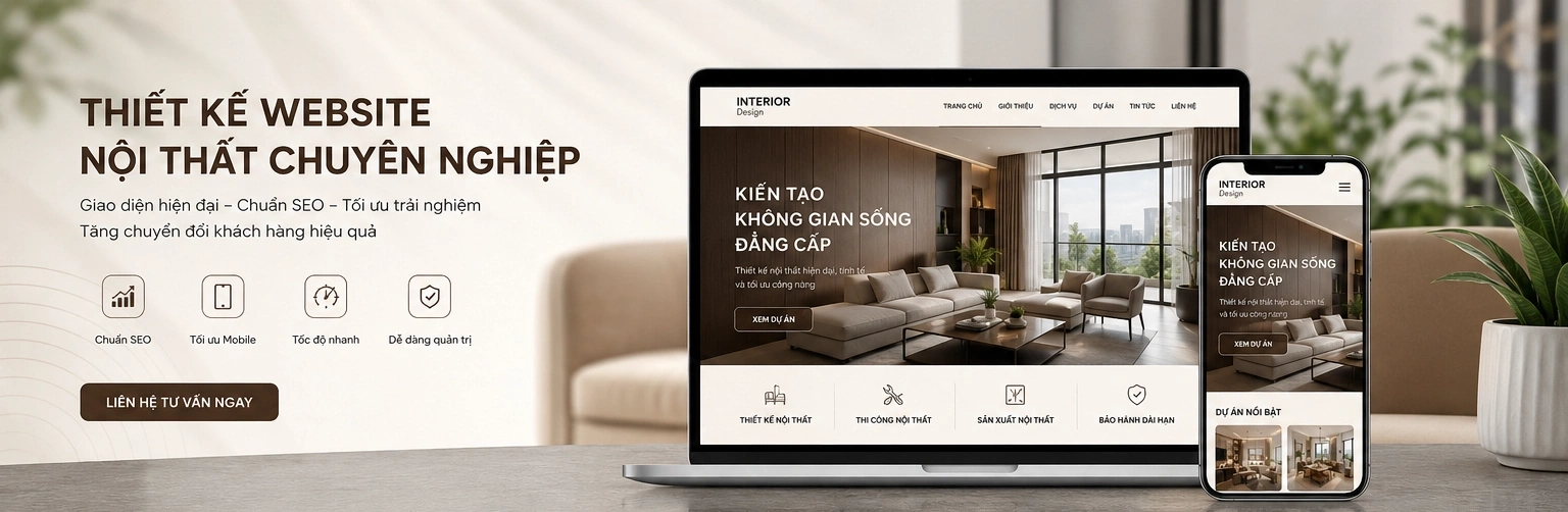 Thiết kế website nội thất chuyên nghiệp