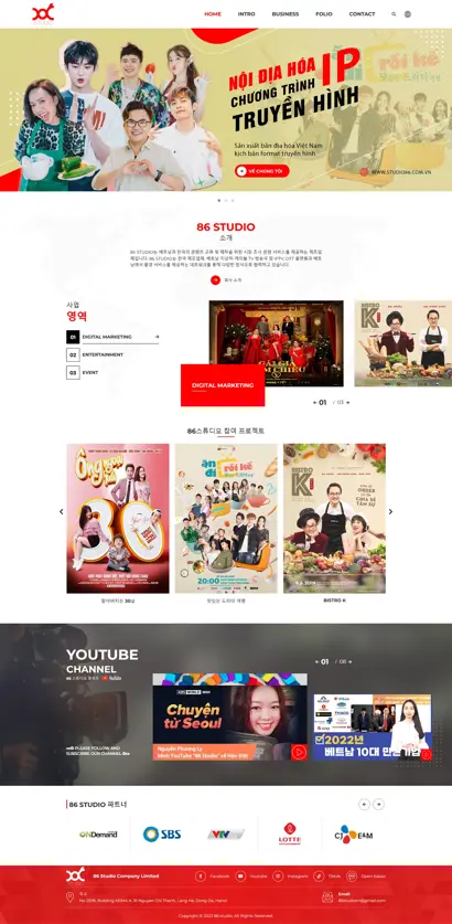 Thiết kế website cho Công ty TNHH 86 STUDIO