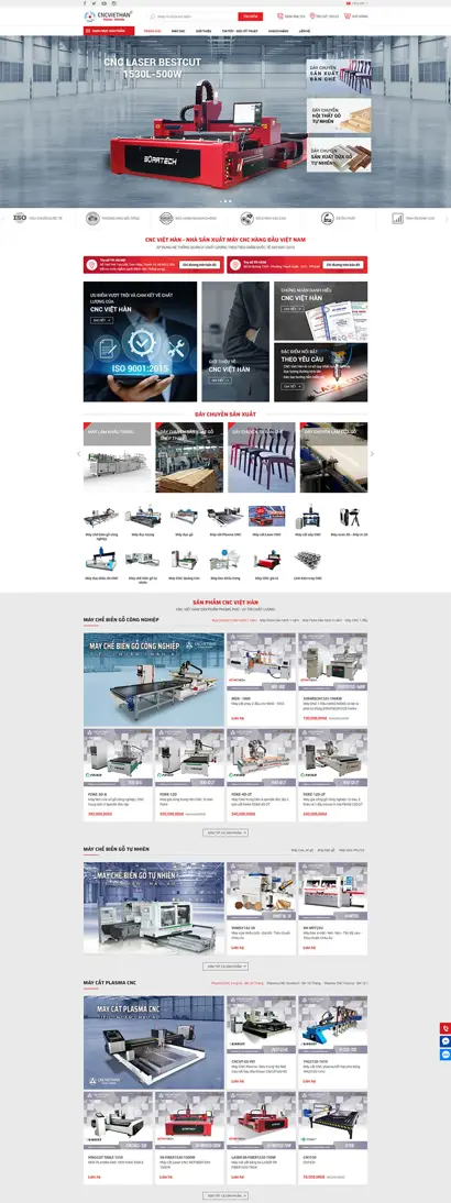 Thiết kế web cho công ty CNC Việt Hàn