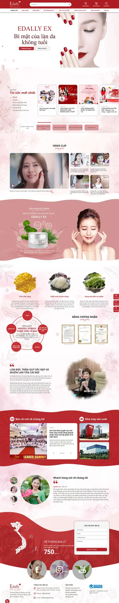 Thiết kế web cho Công ty Edally EX