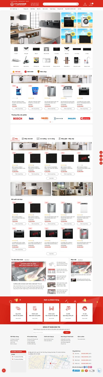 Thiết kế web cho Công ty CT Luxhome