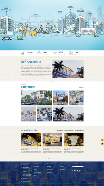 Thiết kế web cho Tập đoàn Bảo Sơn