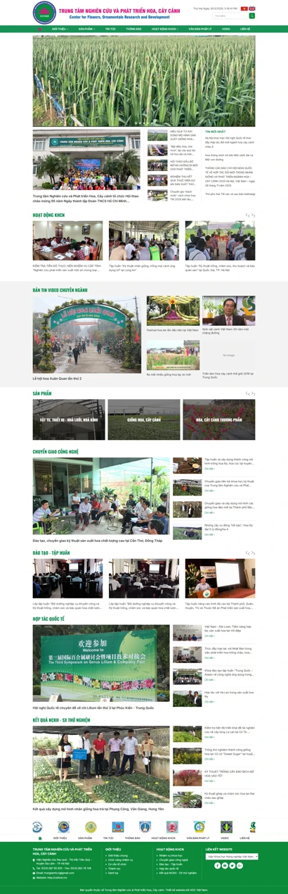 Trung tâm Nghiên cứu và Phát triển Hoa, Cây cảnh - CEFORD