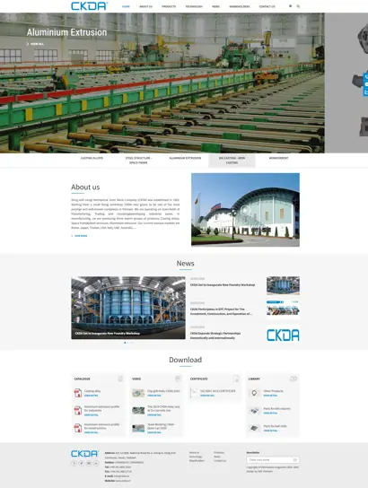 Thiết kế web cho Công ty Cơ Khí Đông Anh