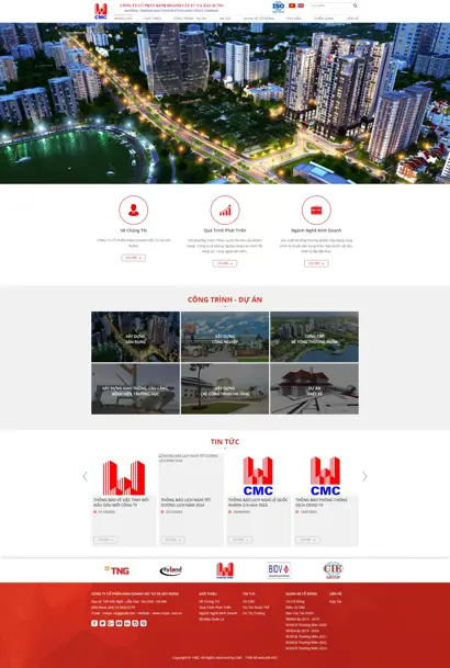 Thiết kế web cho Công ty cổ phần kinh doanh vật tư và xây dựng CMC