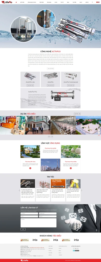 Thiết kế web cho Công ty ActivFlo
