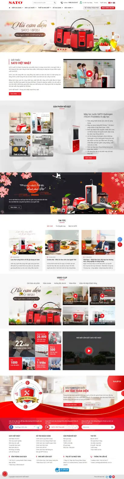 Thiết kế web cho Công ty Sato Việt Nhật