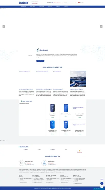 Thiết kế web cho Công ty CP XNK Hóa chất và Thiết bị Kim Ngưu – VIETCHEM