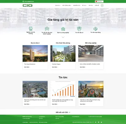 Thiết kế web cho Công ty cổ phần Bất động sản Ficao