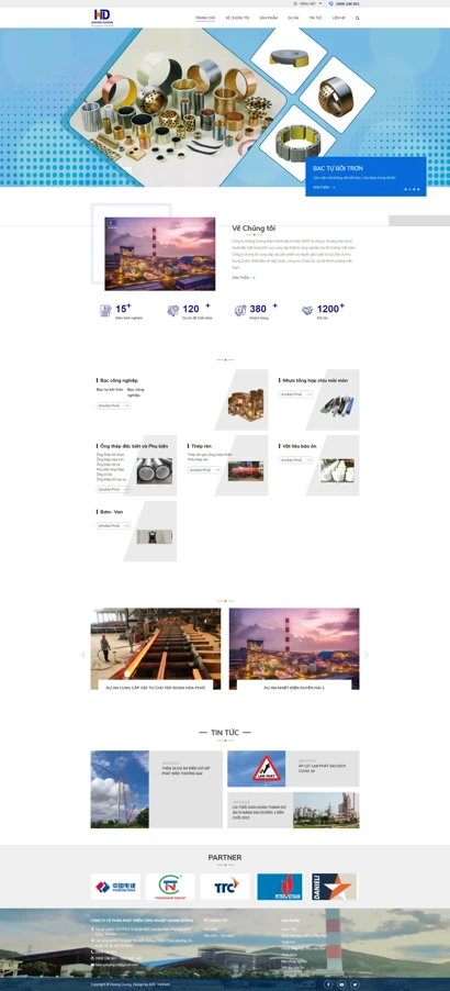 Thiết kế web cho Công ty CP Phát triển Công nghiệp Hoàng Dương