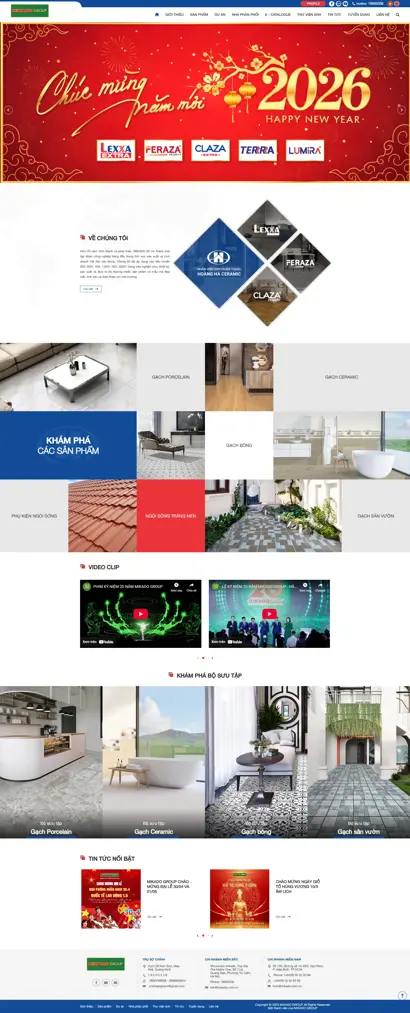 Thiết kế web cho Công ty cổ phần XNK Hoàng Hà