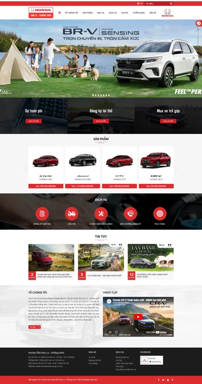 Thiết kế web cho Honda Ôtô Hà Hường