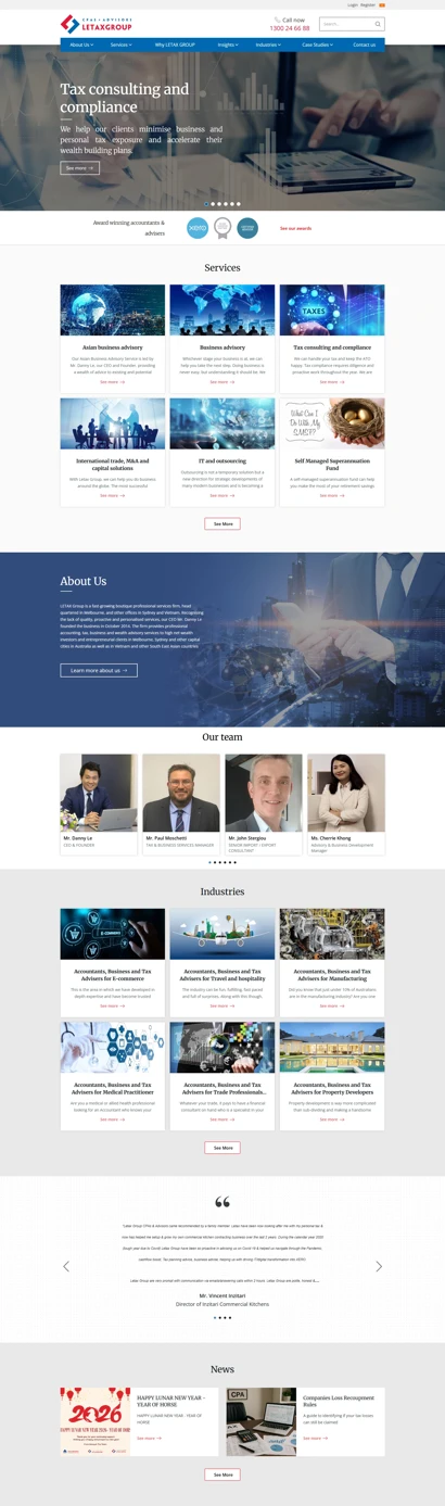 Thiết kế website - Công ty Tư vấn Letax Group