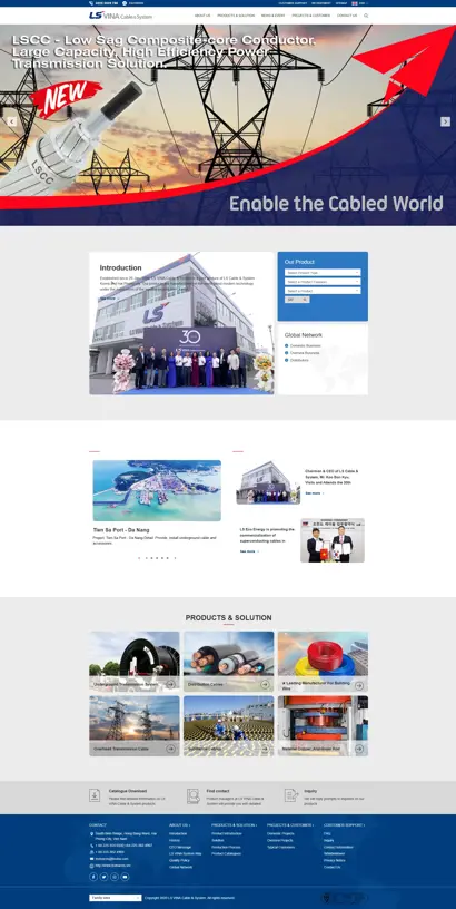 Thiết kế web cho Công ty CP Cáp điện và Hệ thống LS VINA