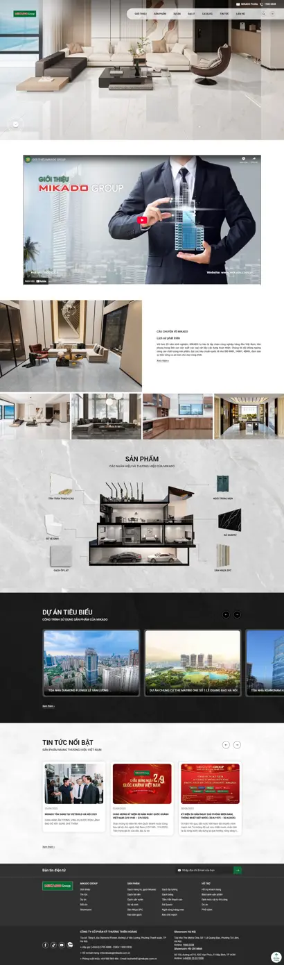 Thiết kế web cho Công ty cổ phần tập đoàn MIKADO