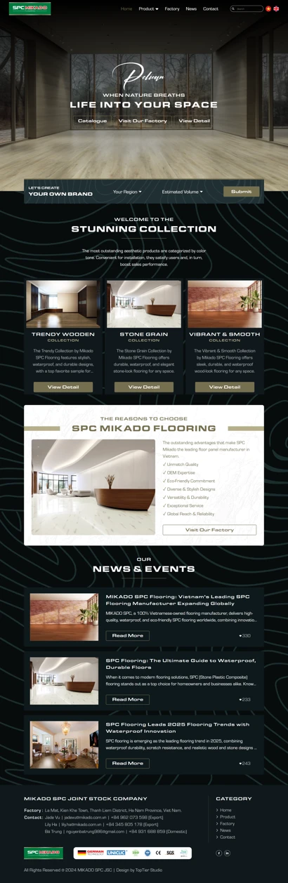 Thiết kế web cho Công ty SPC MIKADO