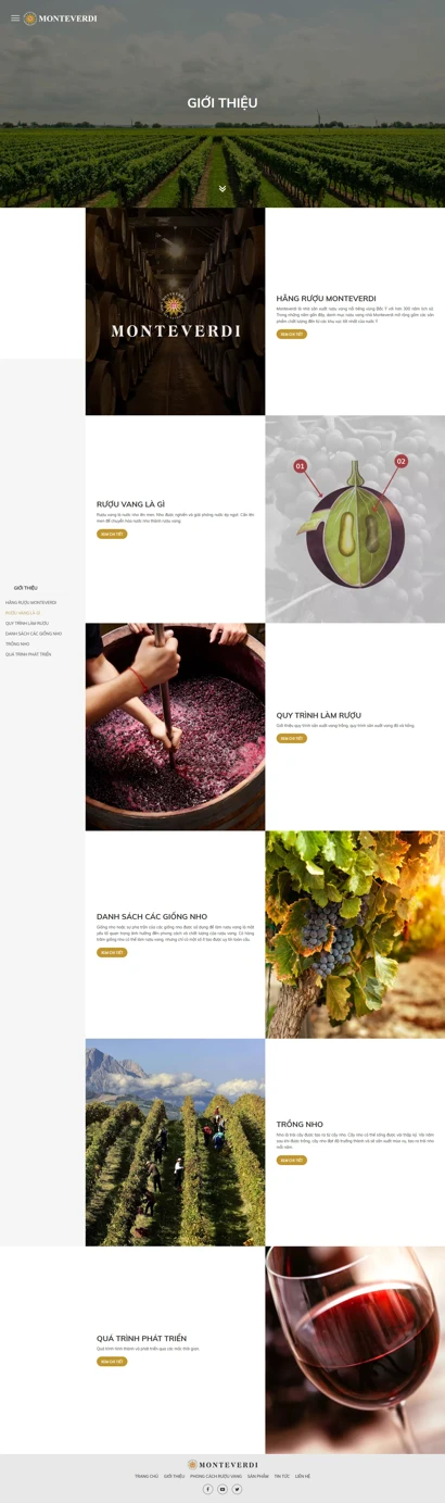 Thiết kế website Hãng Rượu Monteverdi