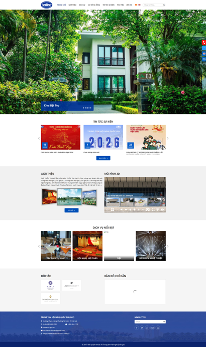 Thiết kế web cho Trung Tâm Hội Nghị Quốc Gia (NCC)
