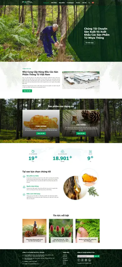 Thiết kế web cho công ty cổ phần PolyFill Yên Bái