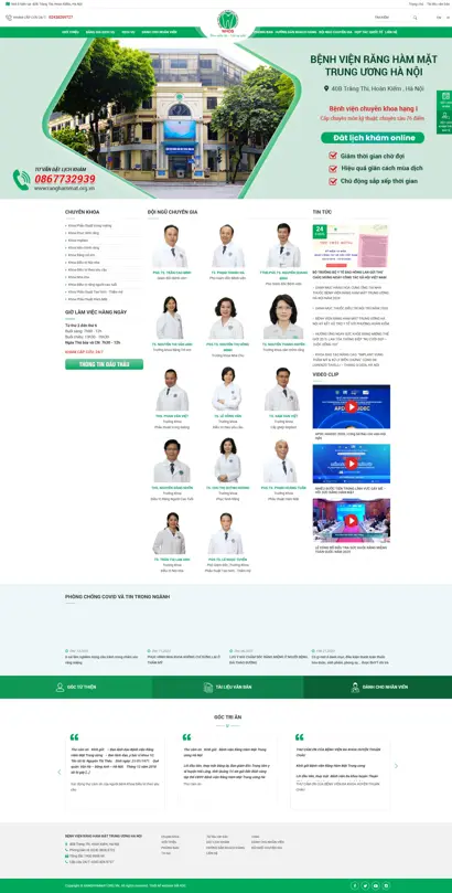 Thiết kế web cho Bệnh viện Răng Hàm Mặt Trung ương Hà Nội
