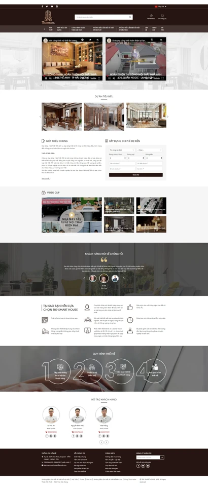 Thiết kế web cho Công ty Xây dựng - Nội Thất T89