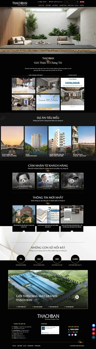 Thiết kế website - Tập đoàn Thạch Bàn