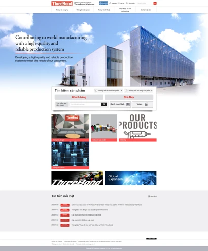 Thiết kế web cho công ty ThreeBond