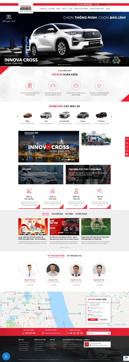 Thiết kế web cho xí nghiệp Toyota Hoàn Kiếm