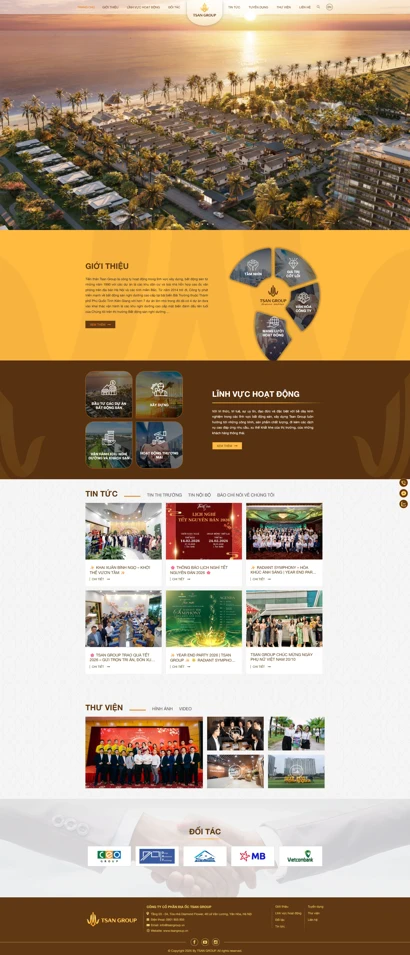 Thiết kế web cho Công Ty Cổ Phần Địa Ốc Tsan Group
