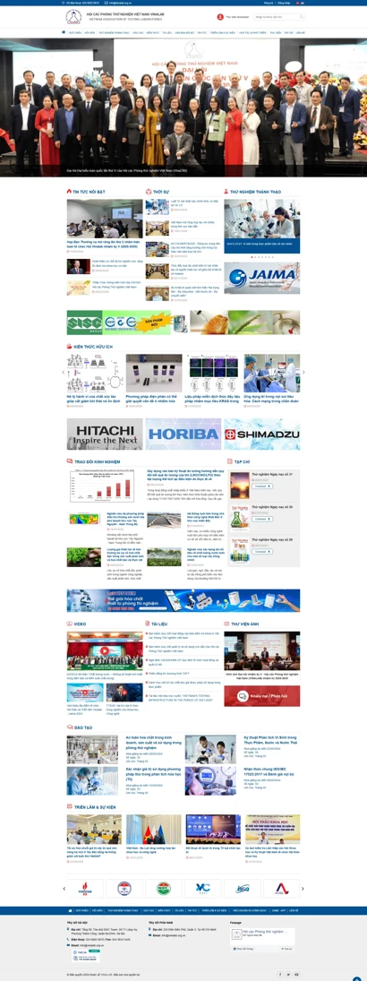 Thiết kế web cho Hội các Phòng thử nghiệm Việt Nam - Vinalab